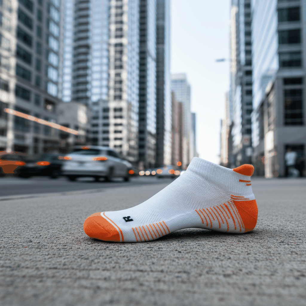 Running Socken Low Cut Weiss/Orange