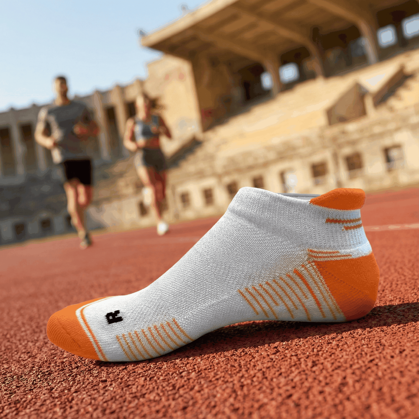 Running Socken Low Cut Weiss/Orange