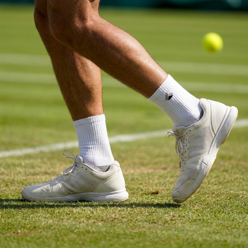 Tennis Socks Crew White/Grey