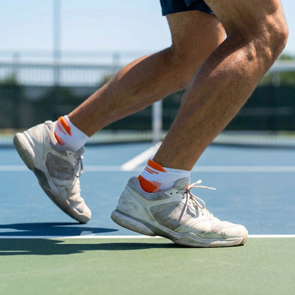 Tennis Socken Low Cut Lite Weiss/Orange