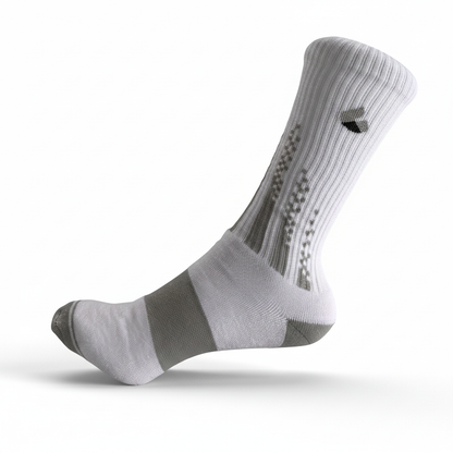 Padel Socken Crew Weiss/Grau